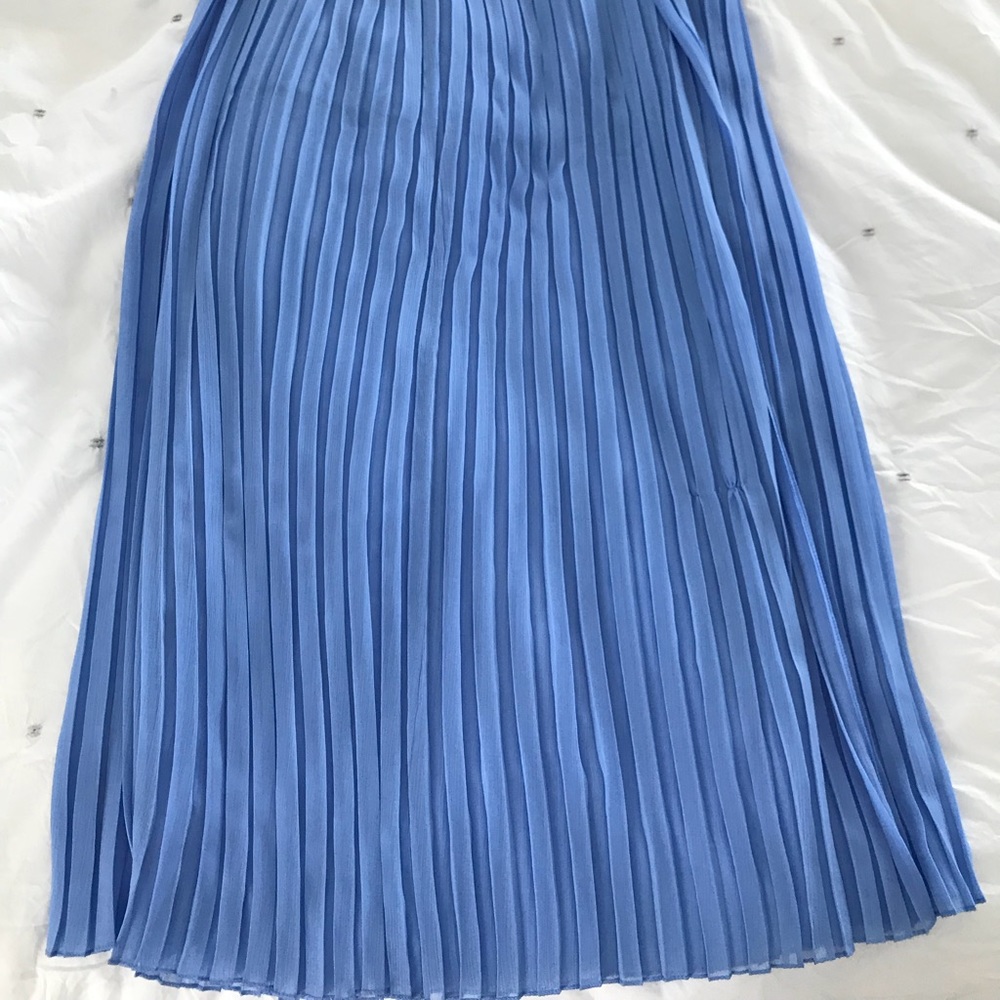 Blue high waisted long skirt